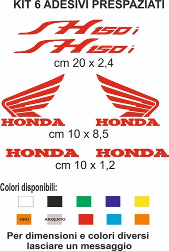 Adesivi honda 150 vinile - sh,