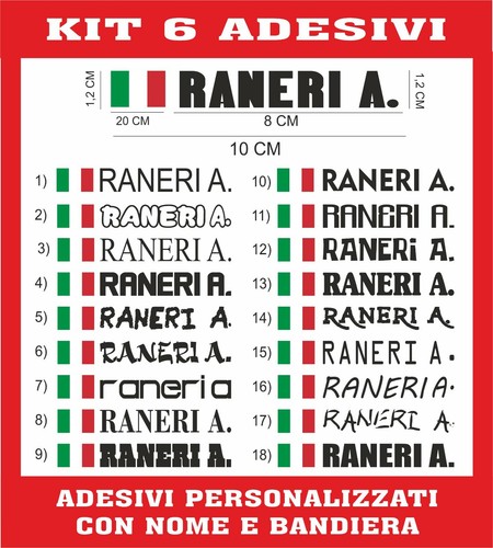 Adesivi nome bandiera - 6,